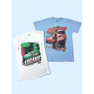 Joey Logano Team Penske T-Shirt Size Men's MEDIUM Lot Of 2 Nascar Tees